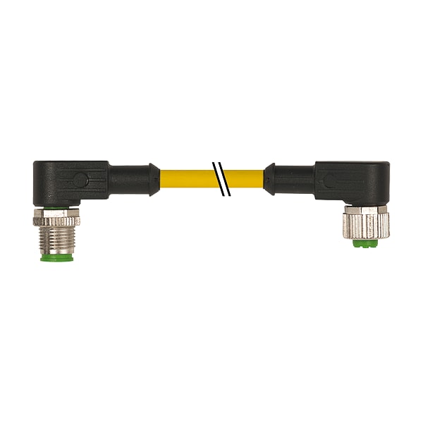 Murrelektronik M12 male 90 Degree / M12 female 90 Degree, PUR 4x0.34 ye UL/CSA 1m 7000-40261-0240100 - main